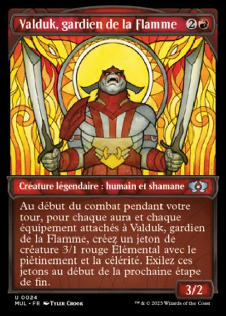 Valduk, gardien de la Flamme, carte Magic MUL 24 — extension Multiverse Legends