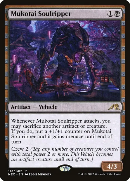 Mukotai Soulripper, Magic card NEO 113 — Kamigawa: Neon Dynasty set