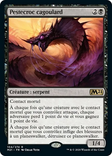 Pestecroc cagoulard, carte Magic M21 104 — extension Core Set 2021
