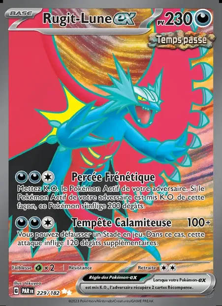 Rugit-Lune-ex, carte Pokémon PAR 229 — extension Faille Paradoxe