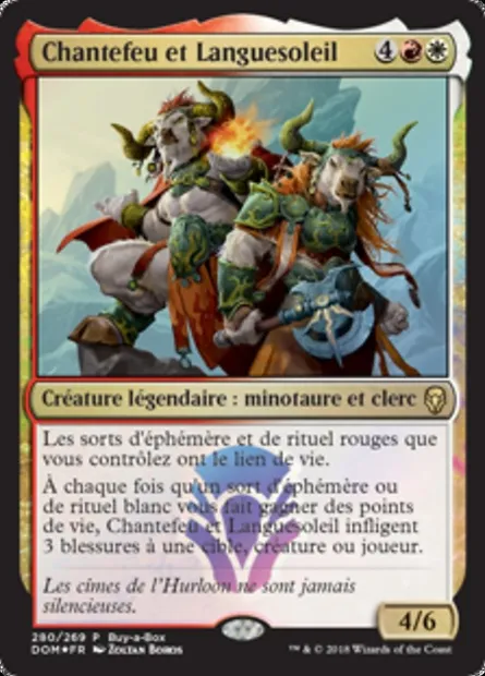 Chantefeu et Languesoleil, carte Magic DOM 280 — extension Dominaria
