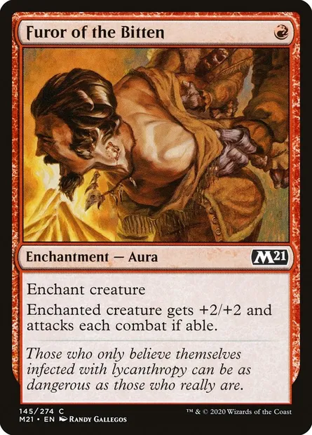 Furor of the Bitten, Magic card M21 145 — Core Set 2021 set