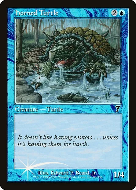 Horned Turtle, Magic card 7ED 80★ — Seventh Edition set