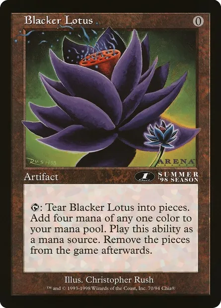 Blacker Lotus, carte Magic OLEP 47 — extension Oversized League Prizes