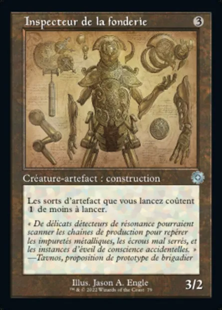 Inspecteur de la fonderie, carte Magic BRR 79 — extension The Brothers' War Retro Artifacts
