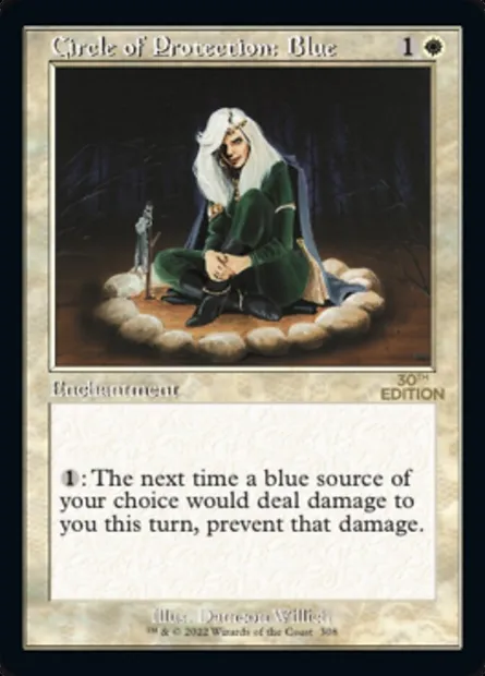 Cercle de protection : bleu, carte Magic 30A 308 — extension 30th Anniversary Edition
