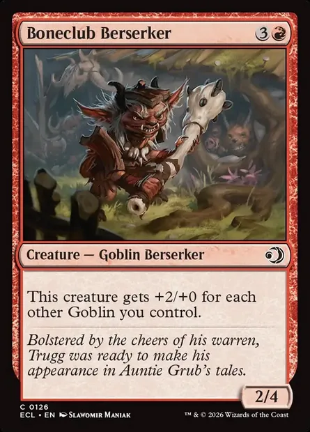 Boneclub Berserker, Magic card ECL 126 — Lorwyn Eclipsed set