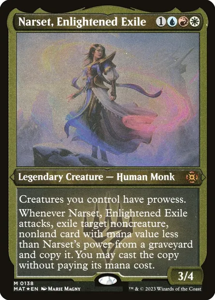 Narset, Enlightened Exile, Magic card MAT 138 — March of the Machine: The Aftermath set