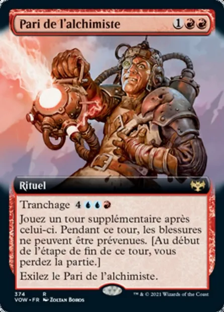 Pari de l'alchimiste, carte Magic VOW 374 — extension Innistrad : noce écarlate