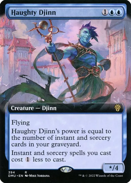 Haughty Djinn, Magic card DMU 394 — Dominaria United set