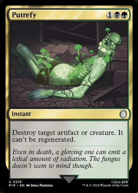 Putrefy, Magic card PIP 219 — Fallout set