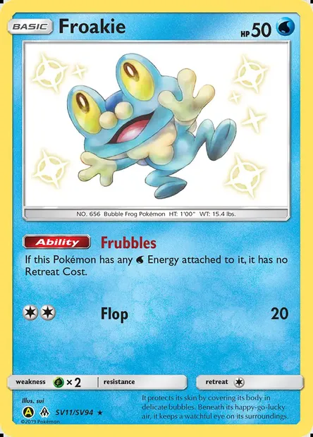 Grenousse, carte Pokémon SMA SV11 — extension Destinées Occultes Coffre Étincelant