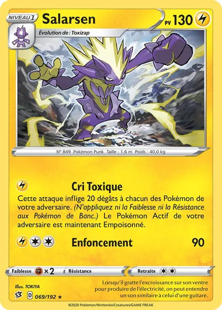Salarsen, carte Pokémon RCL 69 — extension Clash des Rebelles