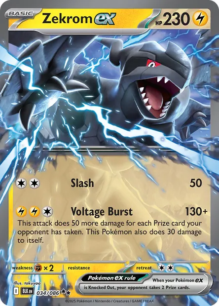 Zekrom ex, Pokémon card BLK 034 — Black Bolt set