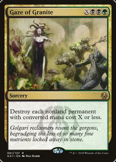Gaze of Granite, Magic card GK1 61 — GRN Guild Kit set