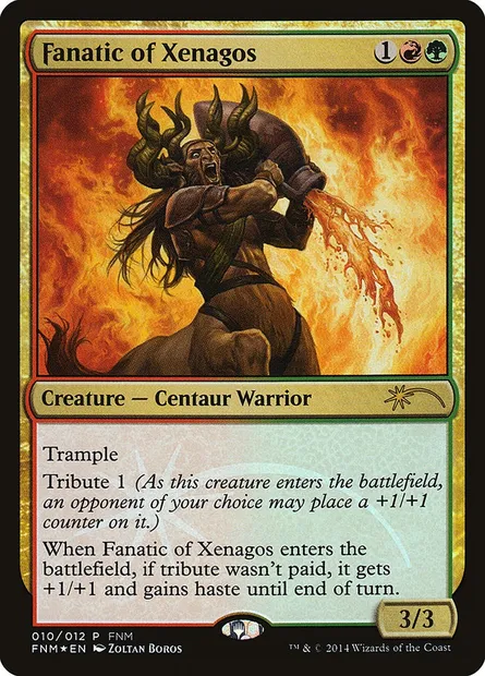 Fanatic of Xenagos, Magic card F14 10 — Friday Night Magic 2014 set