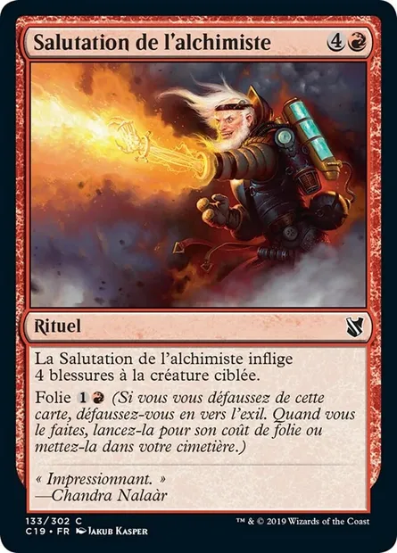 Salutation de l'alchimiste, carte Magic C19 133 — extension Commander 2019