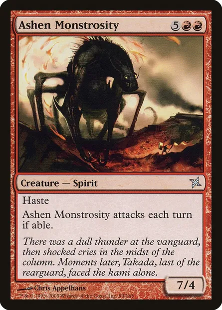 Ashen Monstrosity, Magic card BOK 93 — Betrayers of Kamigawa set