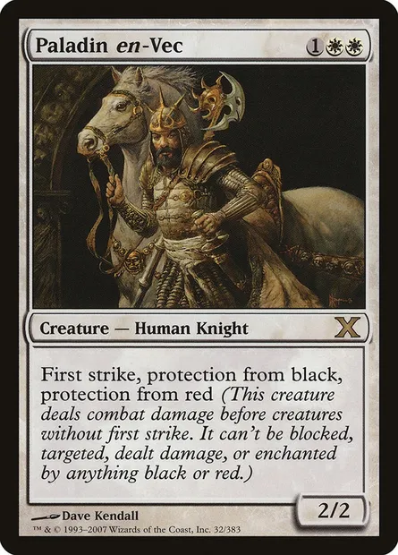 Paladin en-Vec, Magic card 10E 32 — Tenth Edition set