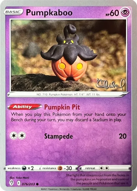 Pumpkaboo, Pokémon card WCD22 076 — World Championship Decks 2022 set