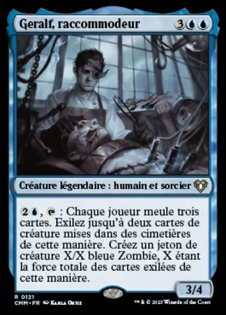 Geralf, raccommodeur, carte Magic CMM 121 — extension Commander Masters
