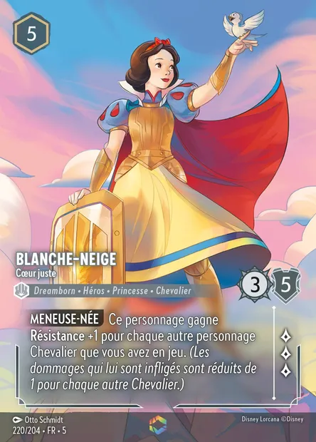 Blanche-Neige - Cœur juste, carte Disney Lorcana CH5-220 — extension Ciel Scintillant