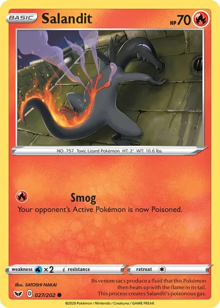 Salandit, Pokémon card SSH 27 — Sword & Shield set