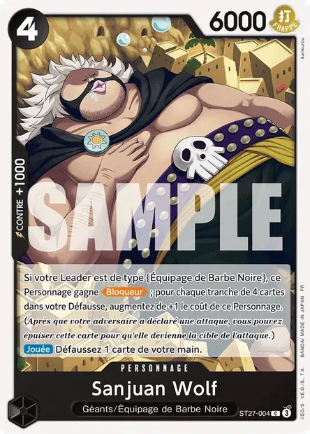 Sanjuan Wolf, carte One Piece ST27-004 — extension NOIR Marshall D. Teach