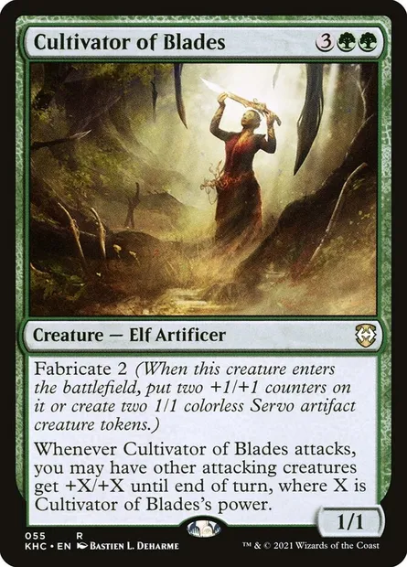 Cultivator of Blades, Magic card KHC 55 — Kaldheim Commander set