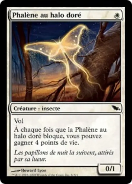 Phalène au halo doré, carte Magic SHM 6 — extension Sombrelande