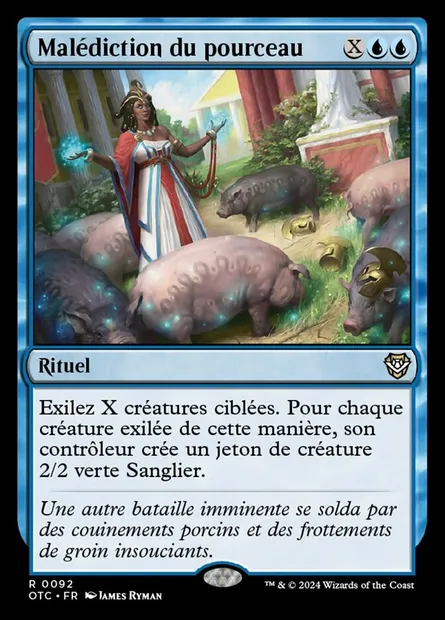 Malédiction du pourceau, carte Magic OTC 92 — extension Outlaws of Thunder Junction Commander