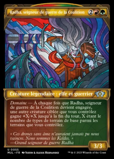 Radha, seigneur de guerre de la Coalition, carte Magic MUL 55 — extension Multiverse Legends