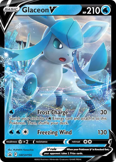 Glaceon V, Pokémon card SWSH 196 — SWSH Black Star Promos set