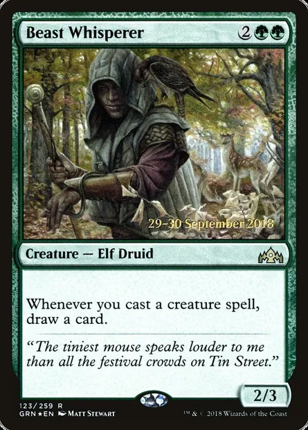 Beast Whisperer, Magic card PGRN 123s — Guilds of Ravnica Promos set