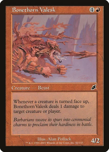 Valesk ossépine, carte Magic SCG 82 — extension Fléau