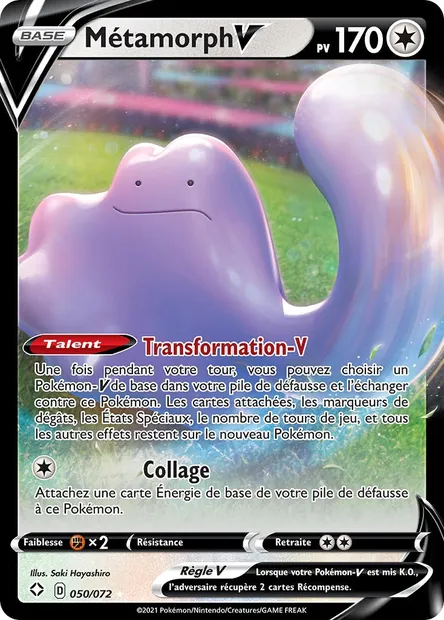 Métamorph V, carte Pokémon SHF 50 — extension Destinées Radieuses