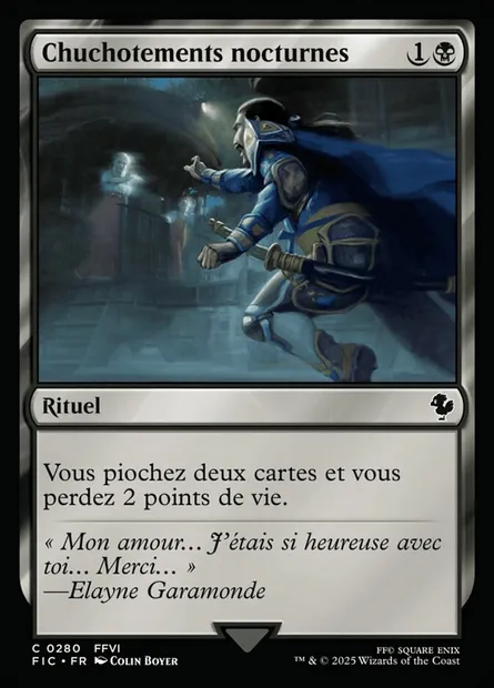 Chuchotements nocturnes, carte Magic FIC 280 — extension Final Fantasy Commander