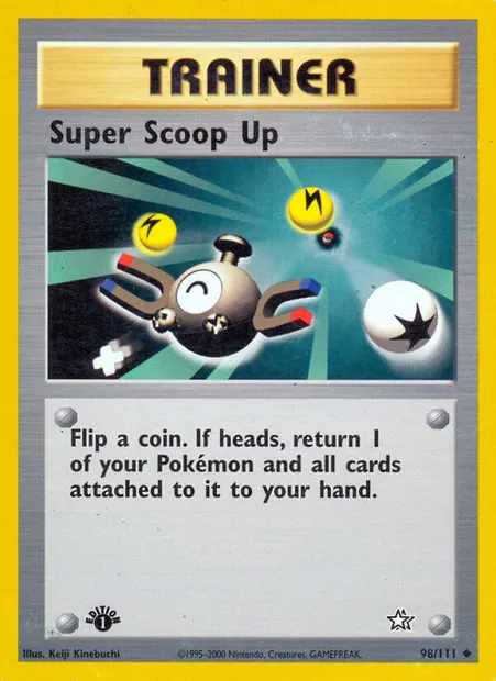Super Scoop Up, Pokémon card NG 98 — Neo Genesis set