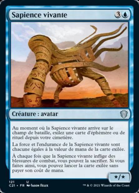 Sapience vivante, carte Magic C21 121 — extension Commander 2021