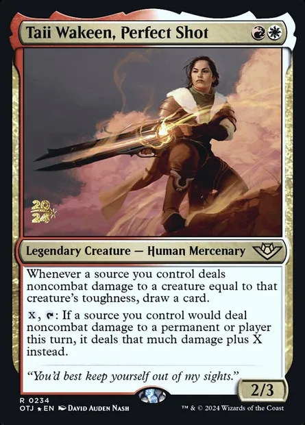 Taii Wakeen, Perfect Shot, Magic card POTJ 234s — Outlaws of Thunder Junction Promos set