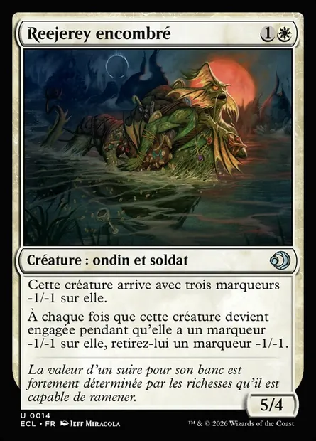 Reejerey encombré, carte Magic ECL 14 — extension Lorwyn Eclipsed