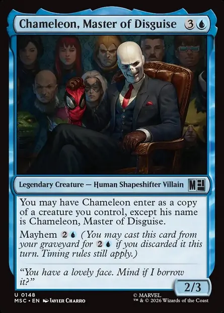 Chameleon, Master of Disguise, Magic card MSC 148 — Marvel Super Heroes Commander set