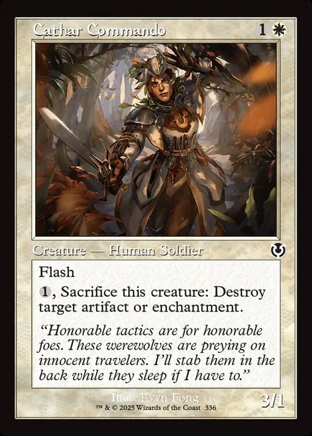 Commando cathare, carte Magic INR 336 — extension Innistrad Remastered