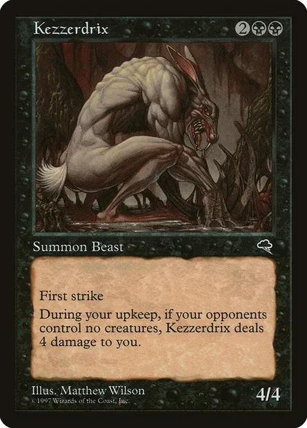 Kezzerdrix, Magic card TMP 139 — Tempest set