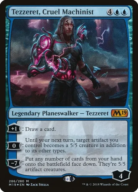 Tezzeret, Cruel Machinist, Magic card M19 286 — Core Set 2019 set