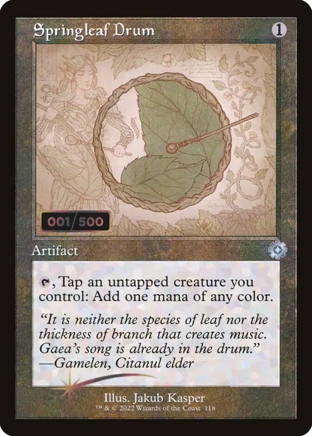 Springleaf Drum, Magic card BRR 118z — The Brothers' War Retro Artifacts set