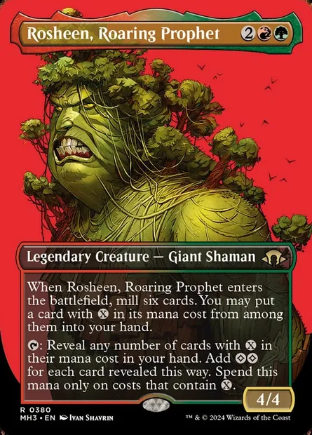 Rosheen, Roaring Prophet, Magic card MH3 380 — Modern Horizons 3 set