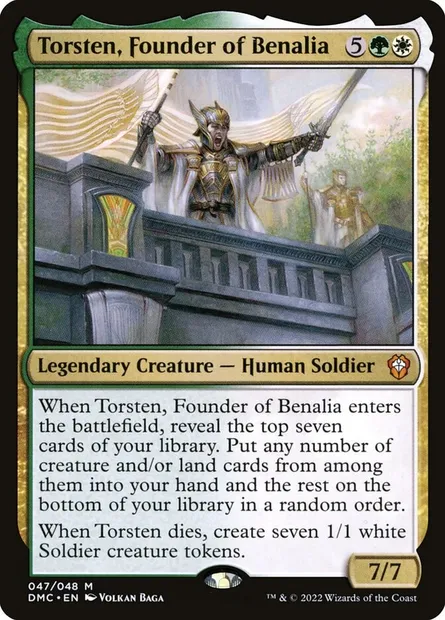 Torsten, Founder of Benalia, Magic card DMC 47 — Dominaria United Commander set