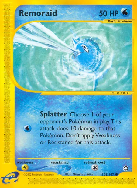 Remoraid, Pokémon card AQ 105 — Aquapolis set