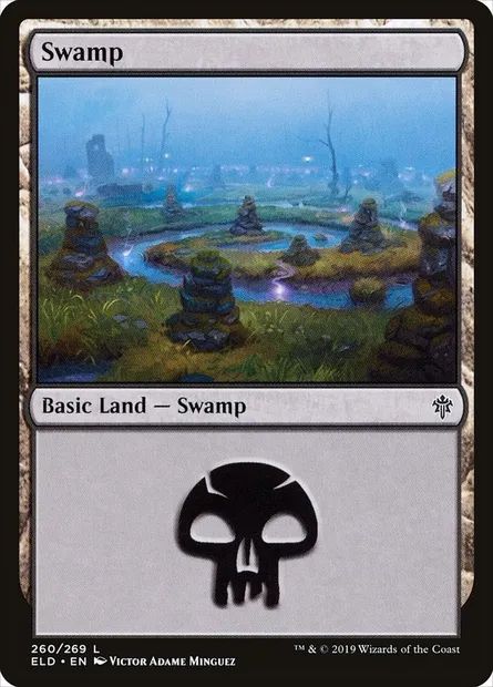 Swamp, Magic card ELD 260 — Throne of Eldraine set